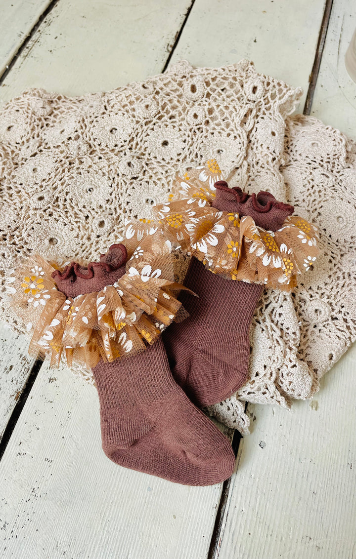 Toffee Daisy Socks