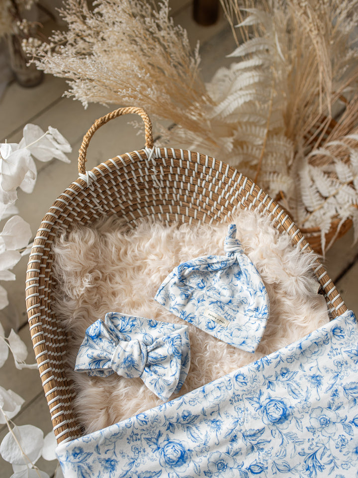 Something Blue - Topknot Headwrap Toile