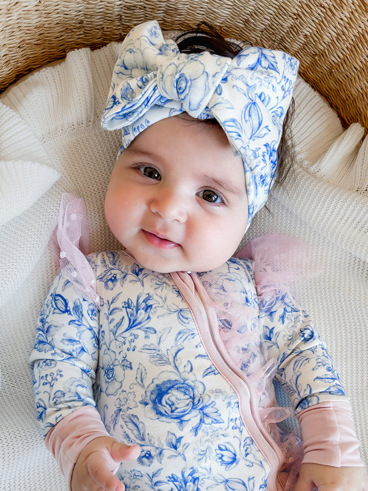 Something Blue - Topknot Headwrap Toile