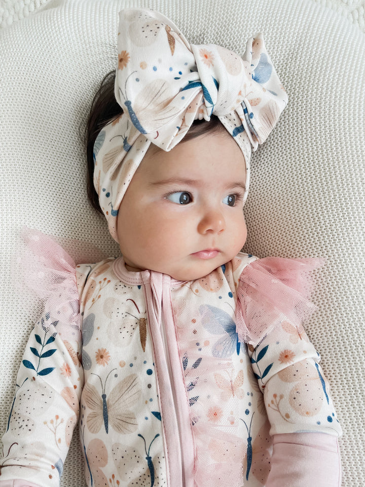 Something Blue - Topknot Headwrap Butterfly