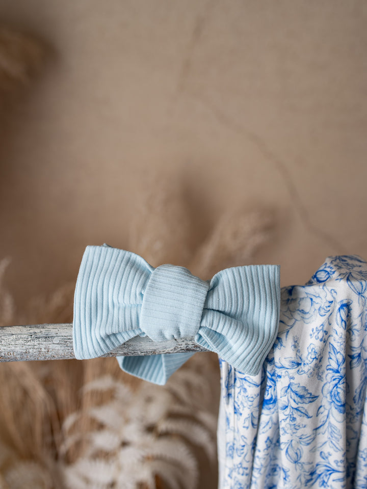 Forever Loved - Topknot Headwrap Ice Blue