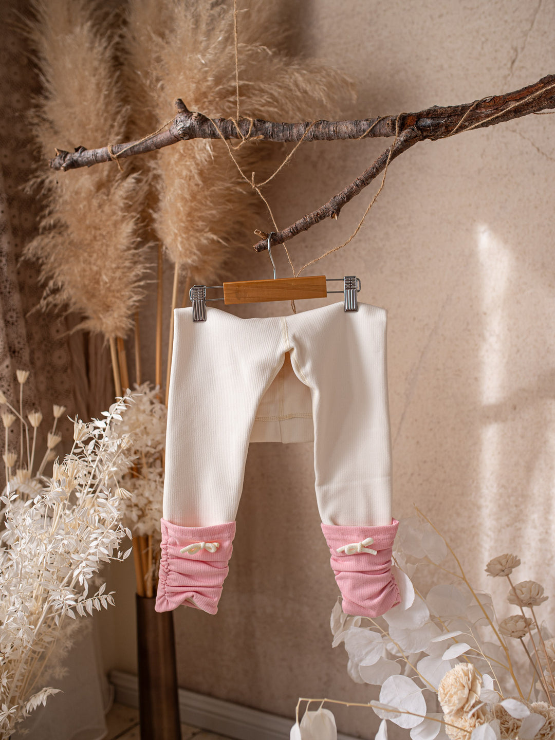 Soda Pop Fleece Lined Leggings - Cream