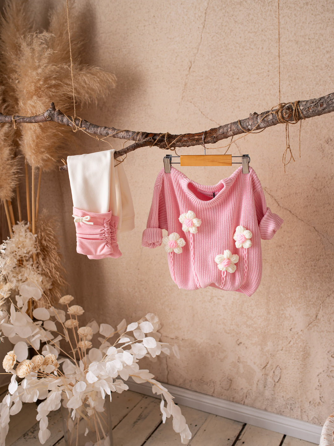 Soda Pop Fleece Lined Leggings - Cream