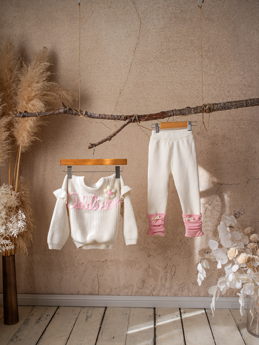 Soda Pop Fleece Lined Leggings - Cream