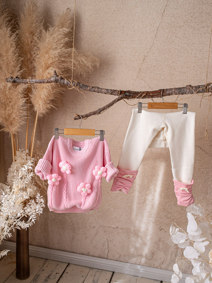 Soda Pop Fleece Lined Leggings - Cream