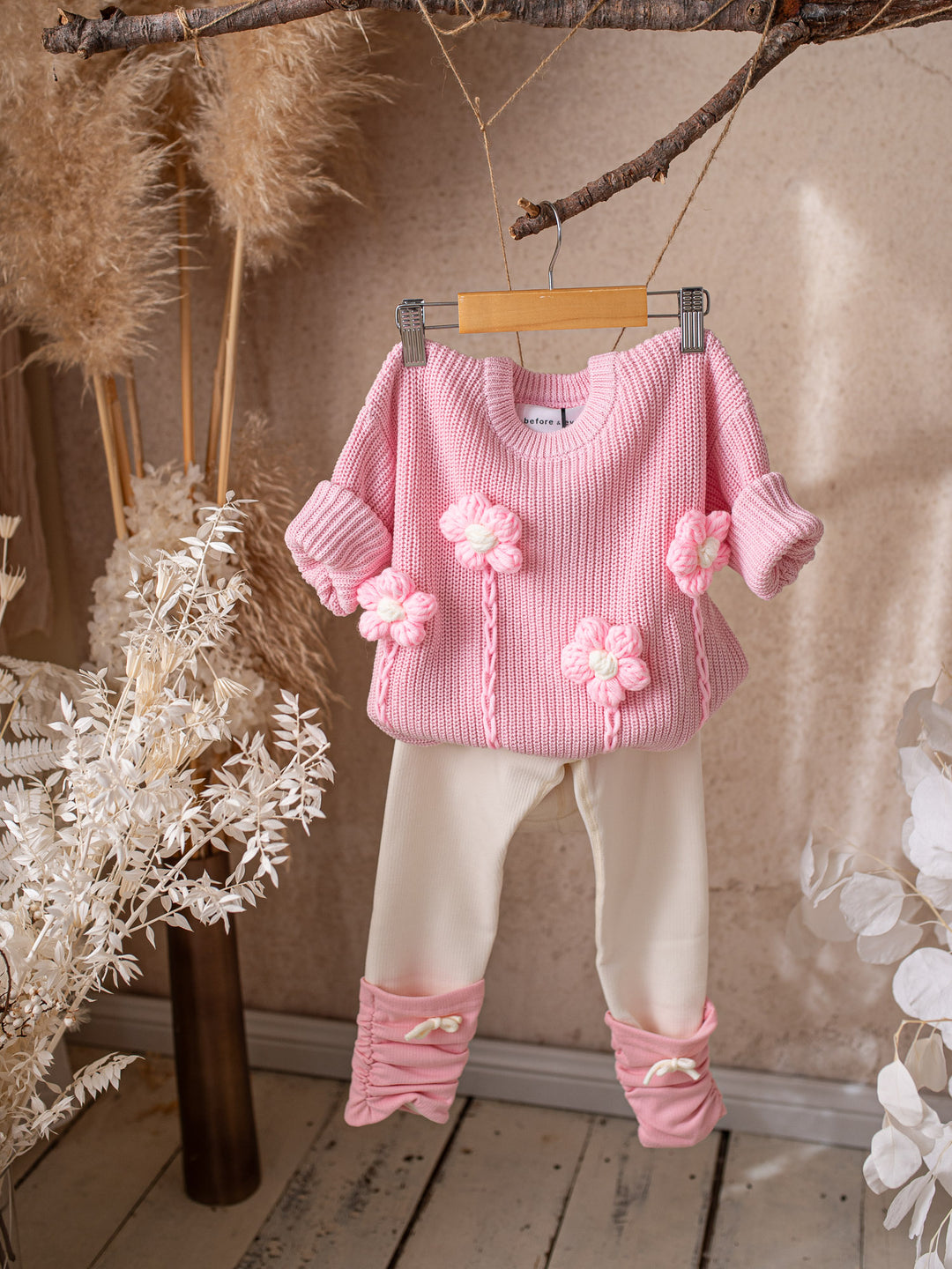 Soda Pop Fleece Lined Leggings - Cream