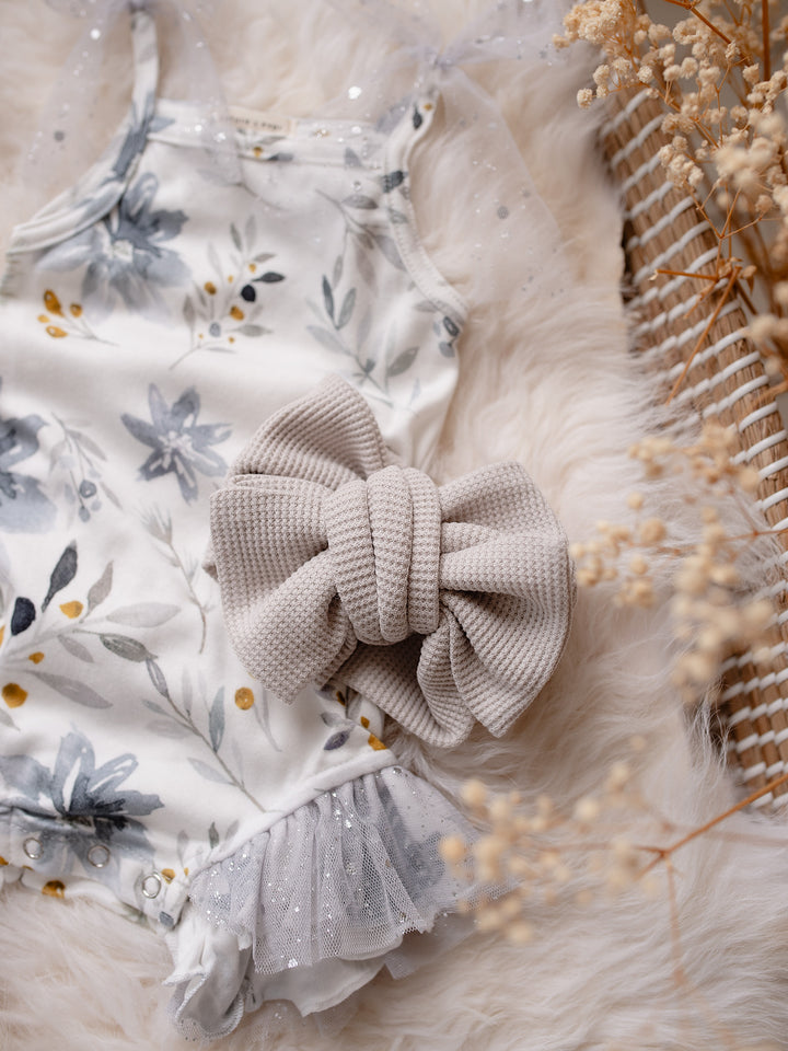 All I Wish - Topknot Headwrap Grey