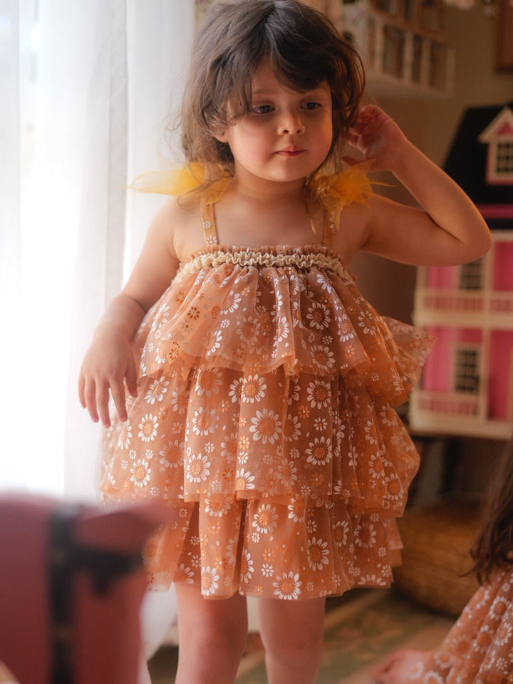 Toffee Daisy Tutu Dress