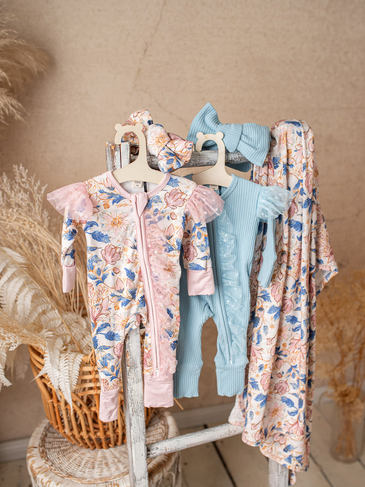 Something Blue Onesie - Porcelain