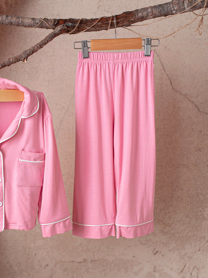 Cloud Bamboo Sleep Pants for Kids - Blush