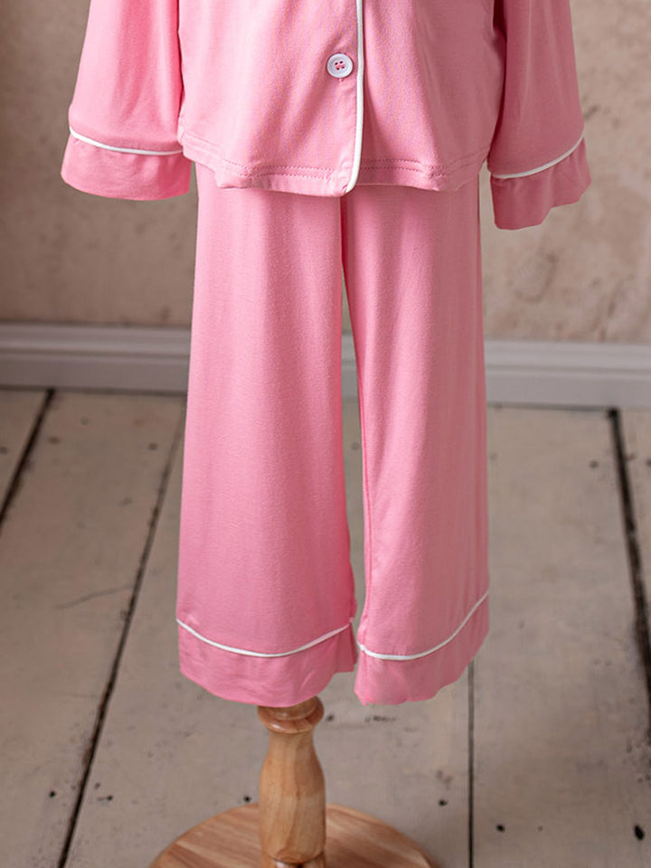 Cloud Bamboo Sleep Pants for Kids - Blush
