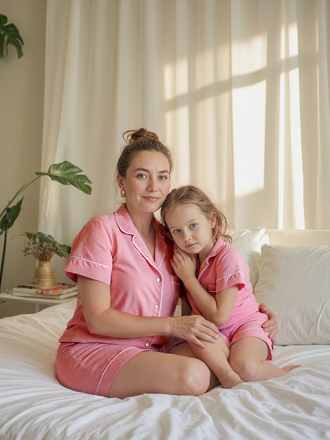 Cloud Bamboo Sleep Shorts for Kids - Blush