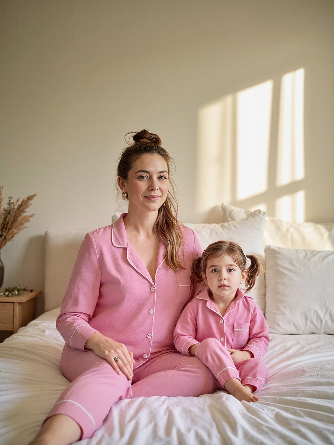 Cloud Bamboo Sleep Pants for Kids - Blush