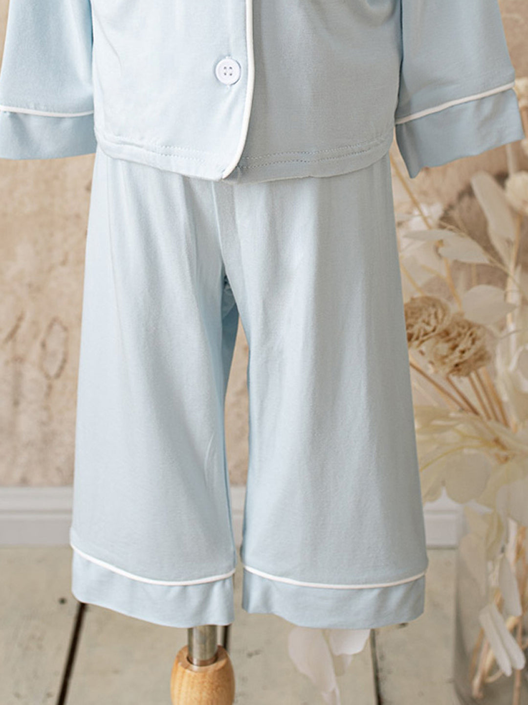 Cloud Bamboo Sleep Pants for Kids - Ice Blue