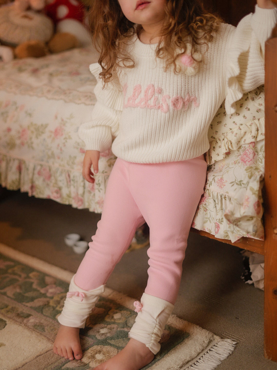Soda Pop Fleece Lined Leggings - Baby Pink
