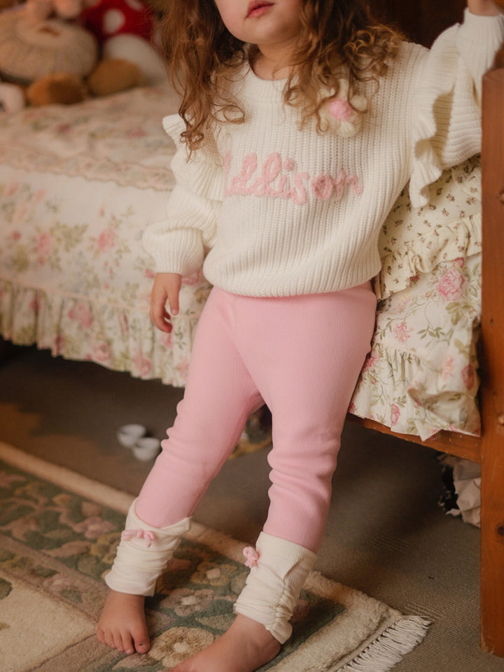 Soda Pop Fleece Lined Leggings - Baby Pink