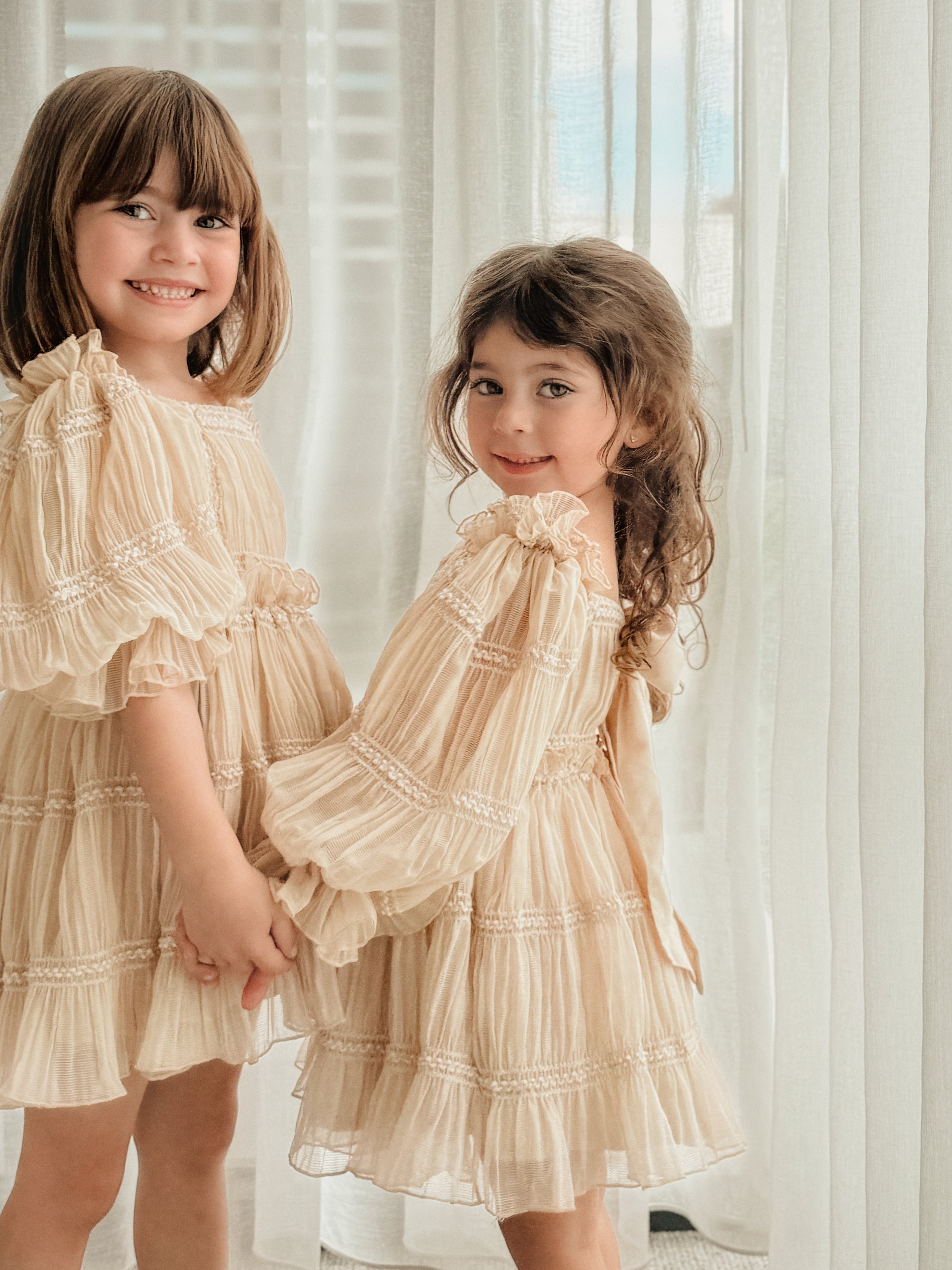 cream color girls dress Macy Dress in Cream | Boho Maxi Dress for Girls