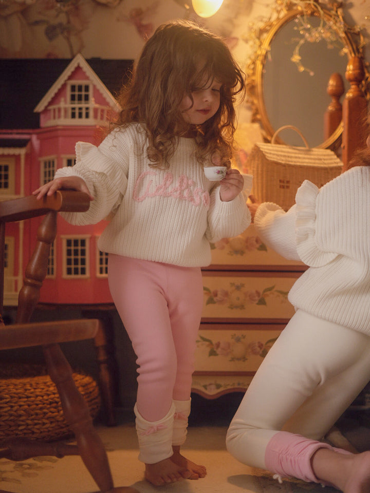 Soda Pop Fleece Lined Leggings - Baby Pink