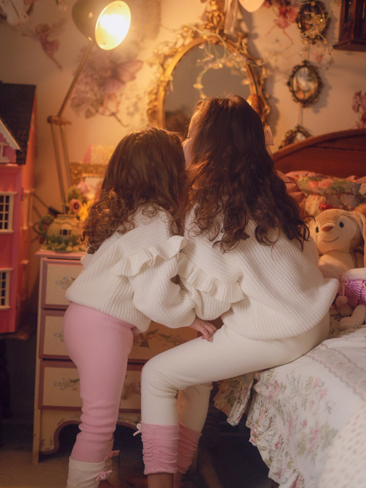 Soda Pop Fleece Lined Leggings - Cream