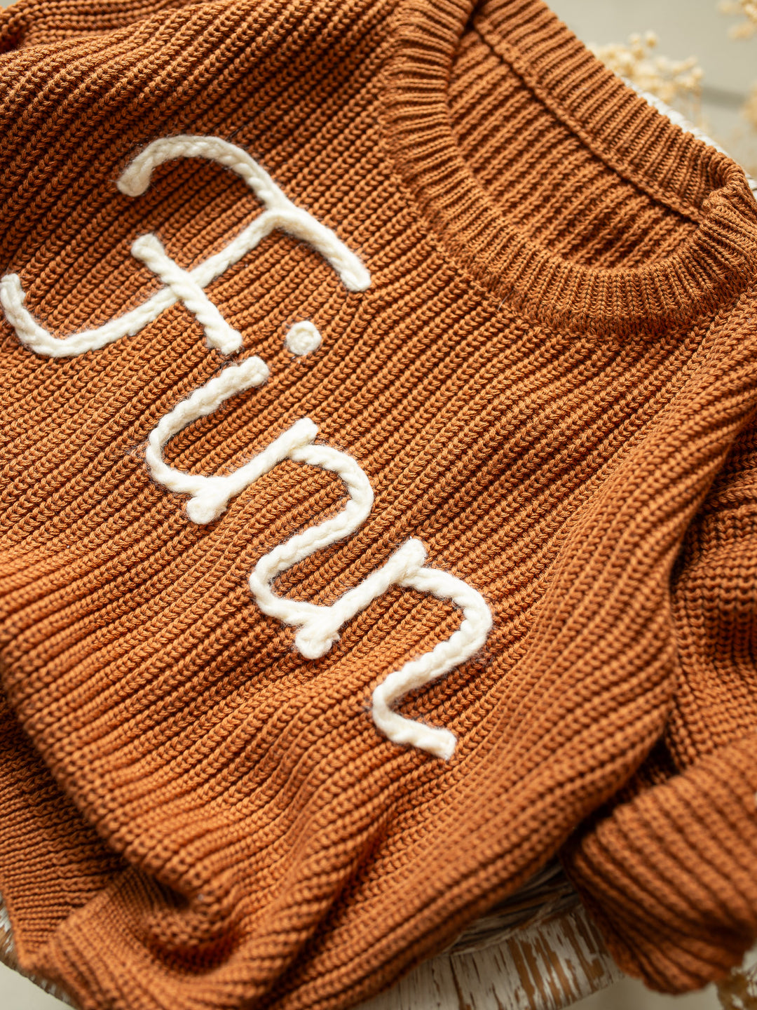 Written in Thread Sweater - Rust