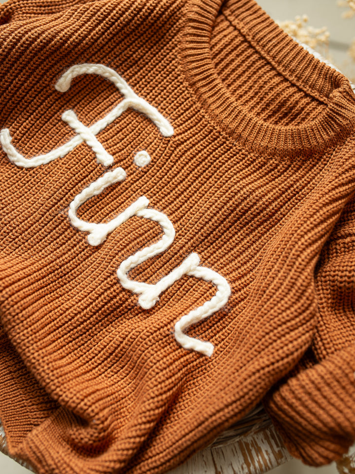 Written in Thread Sweater - Rust