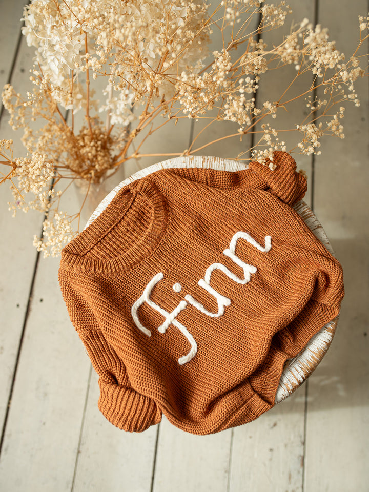 Written in Thread Sweater - Rust