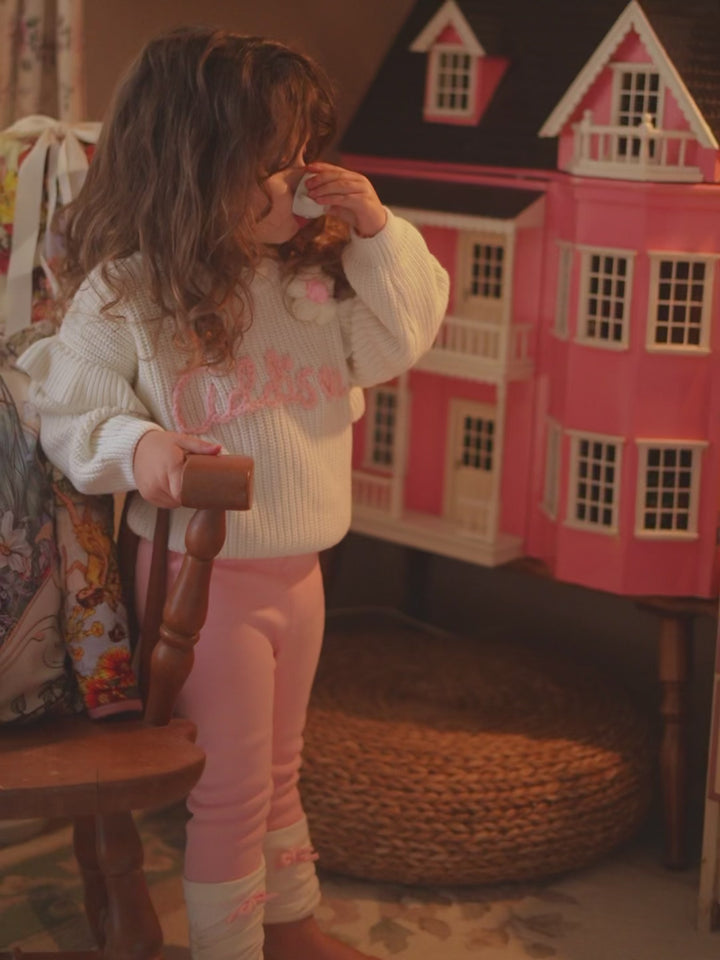 Soda Pop Fleece Lined Leggings - Baby Pink