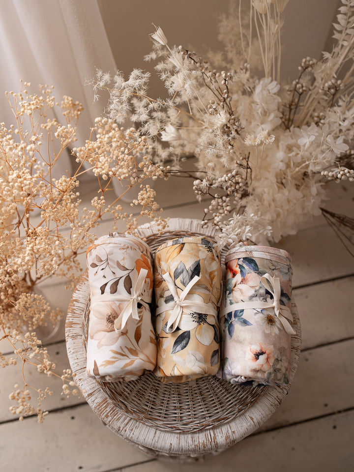 Flower Story Baby Swaddle -Sunset Floral