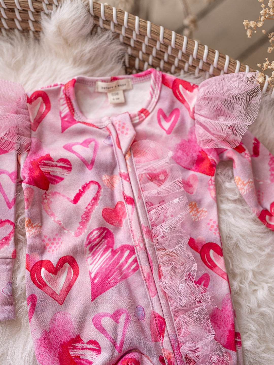 Oh My Heart Onesie - Pink