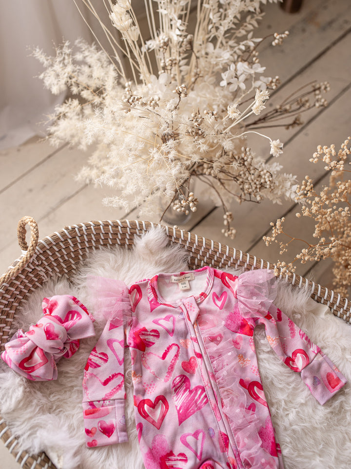 Oh My Heart - Topknot Headwrap Pink