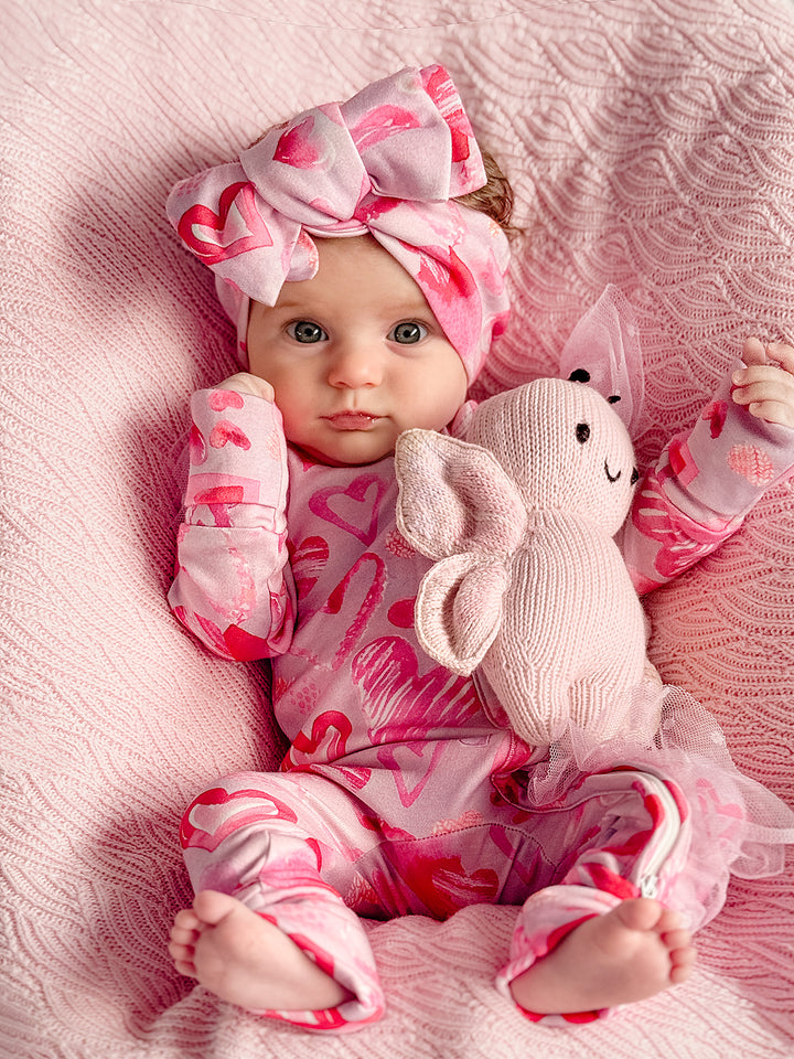 Oh My Heart Onesie - Pink