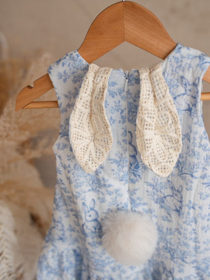 The Little Bunny Story Dress - Blue