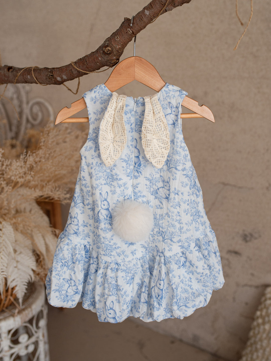 The Little Bunny Story Dress - Blue