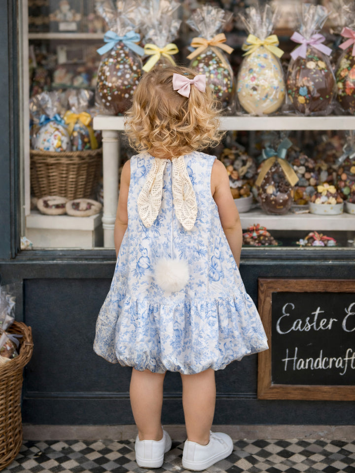 The Little Bunny Story Dress - Blue