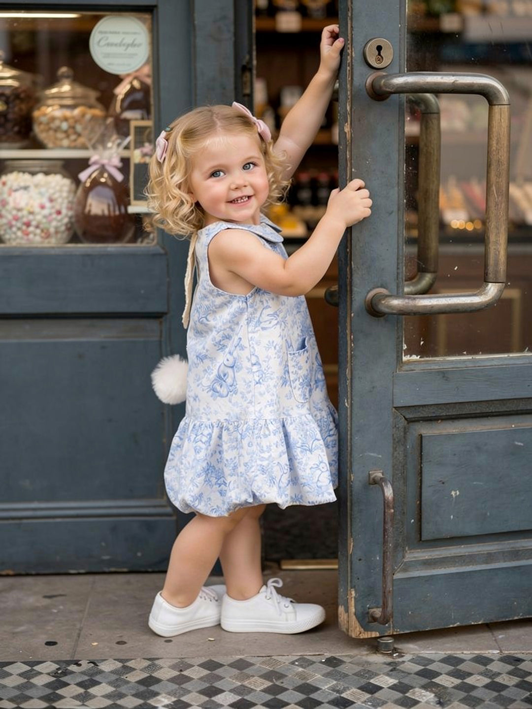 The Little Bunny Story Dress - Blue