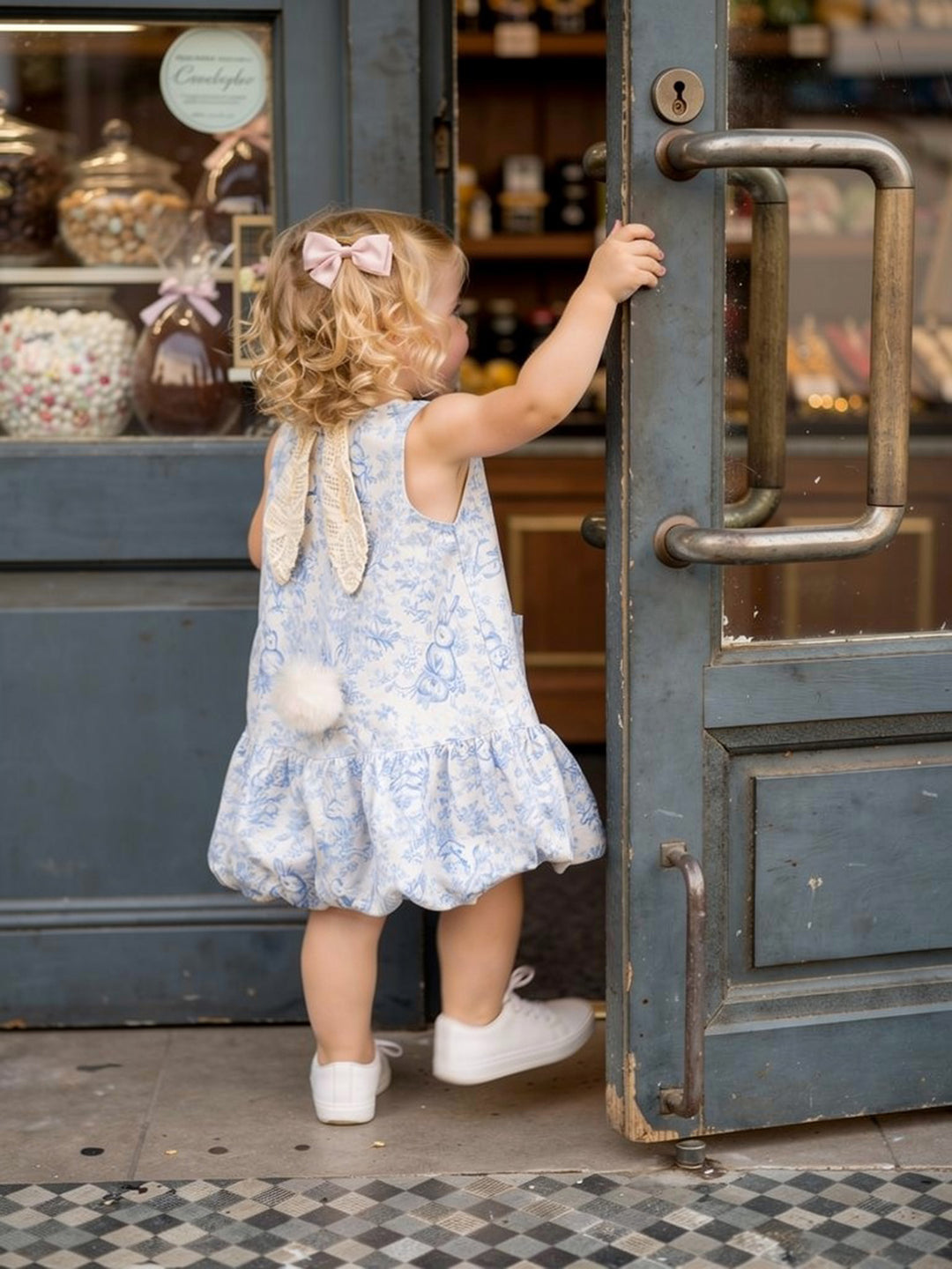 The Little Bunny Story Dress - Blue