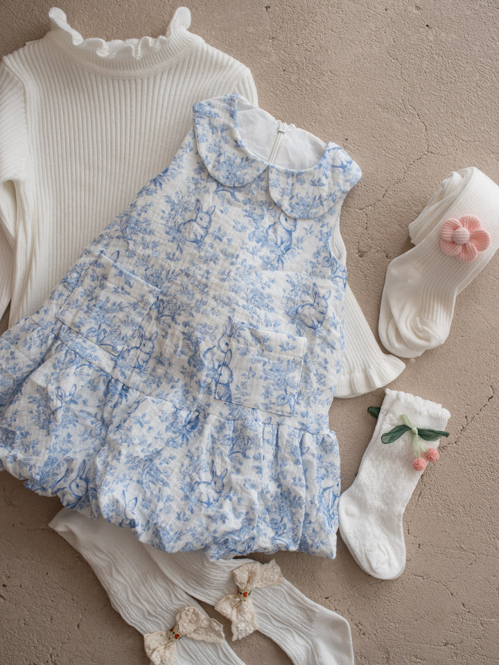 The Little Bunny Story Dress - Blue