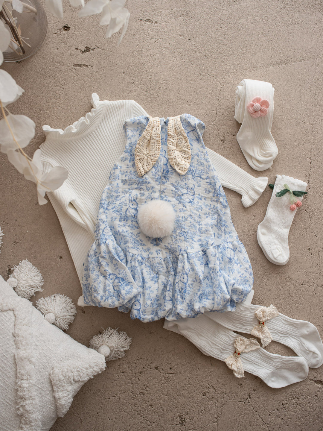 The Little Bunny Story Dress - Blue