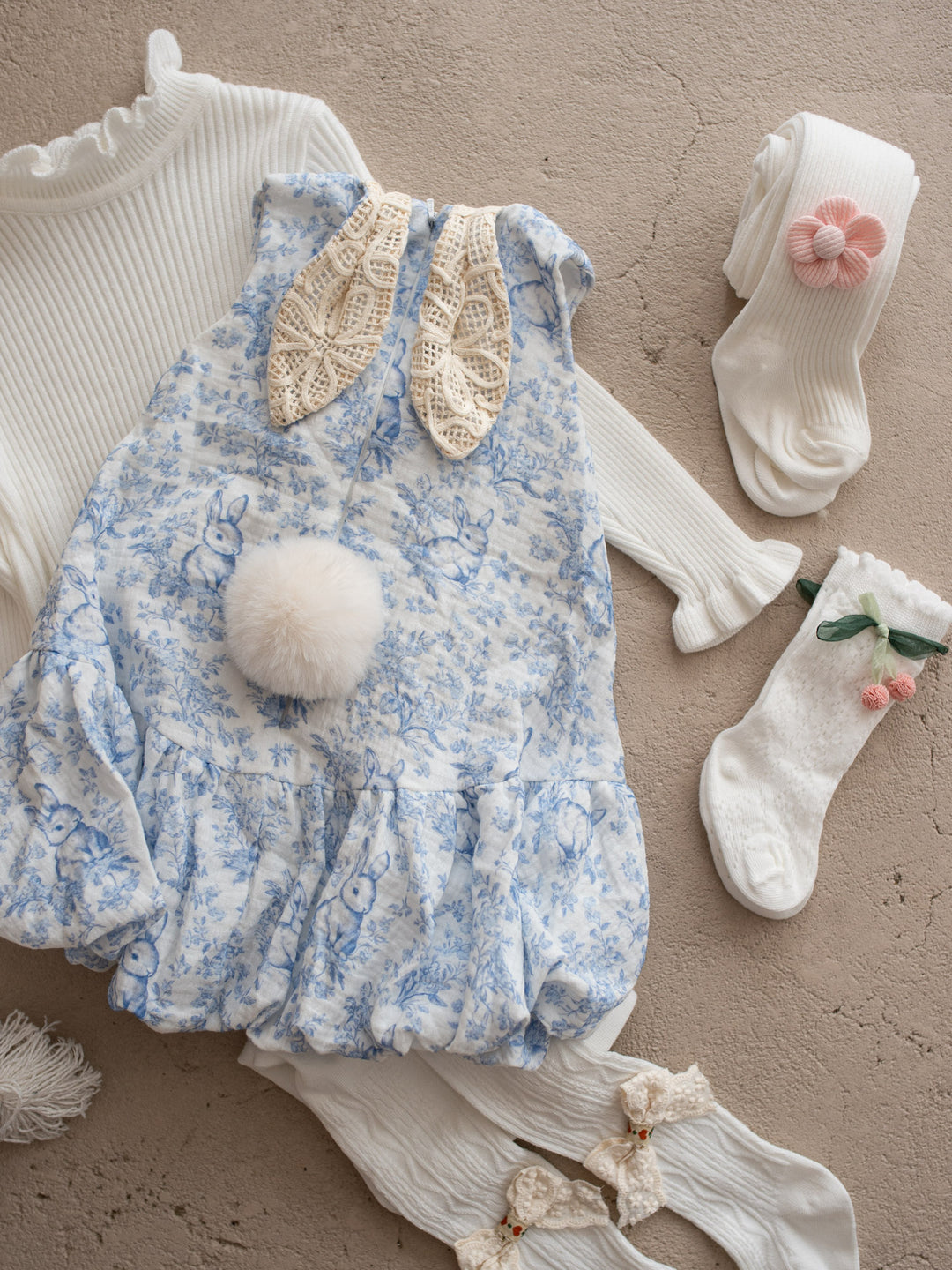 The Little Bunny Story Dress - Blue