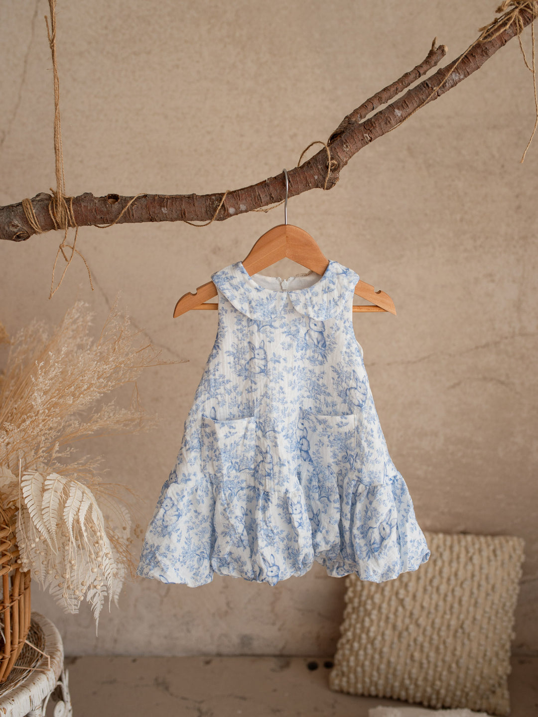 The Little Bunny Story Dress - Blue