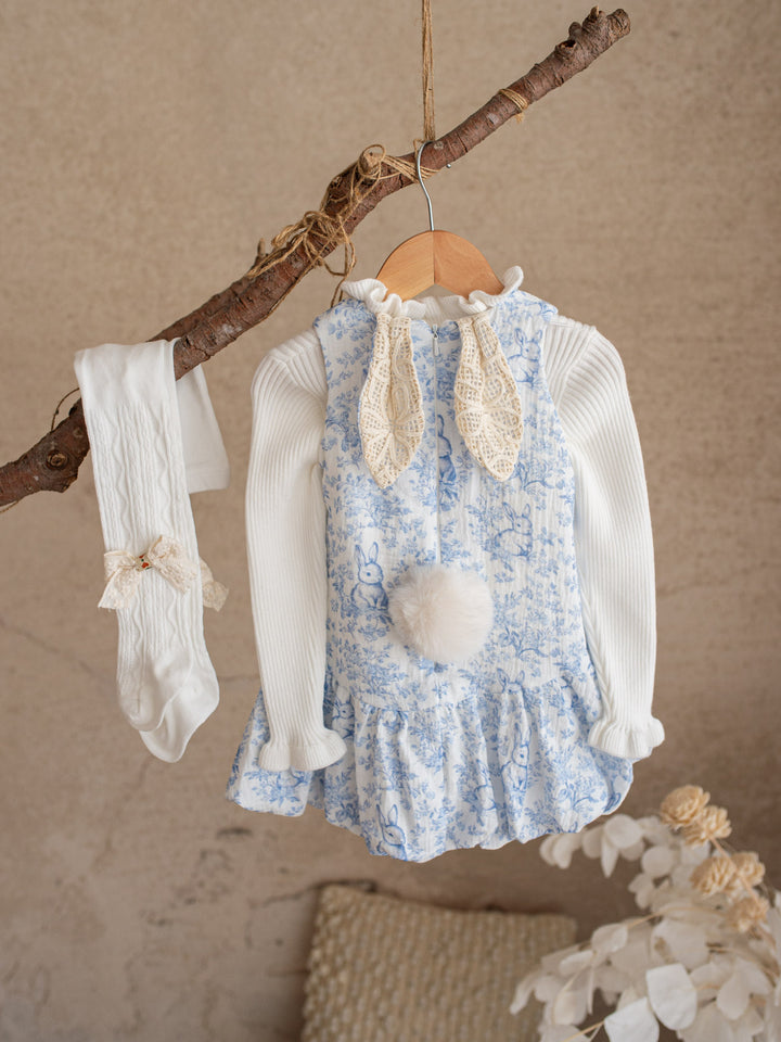 The Little Bunny Story Dress - Blue
