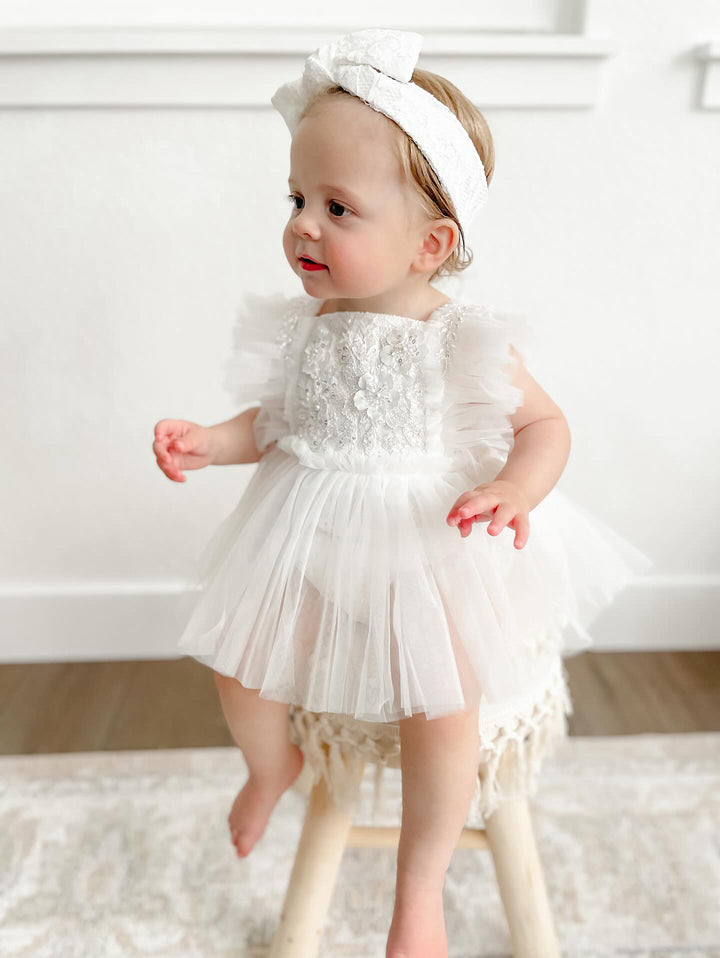 A Little Extra Romper - Ivory