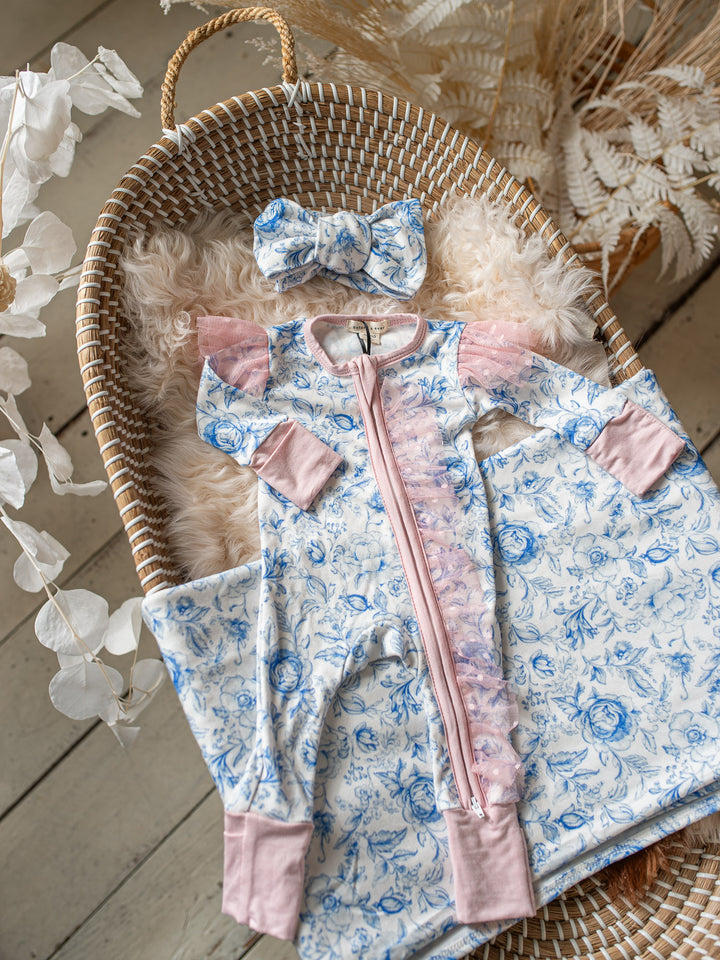 Something Blue Onesie - Toile