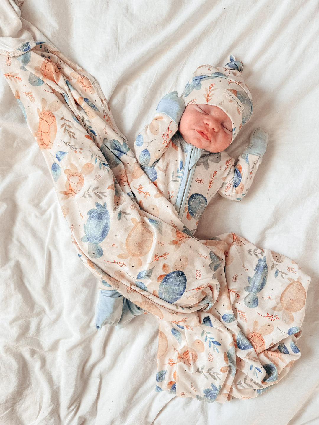 Something Blue Baby Swaddle - Turtle