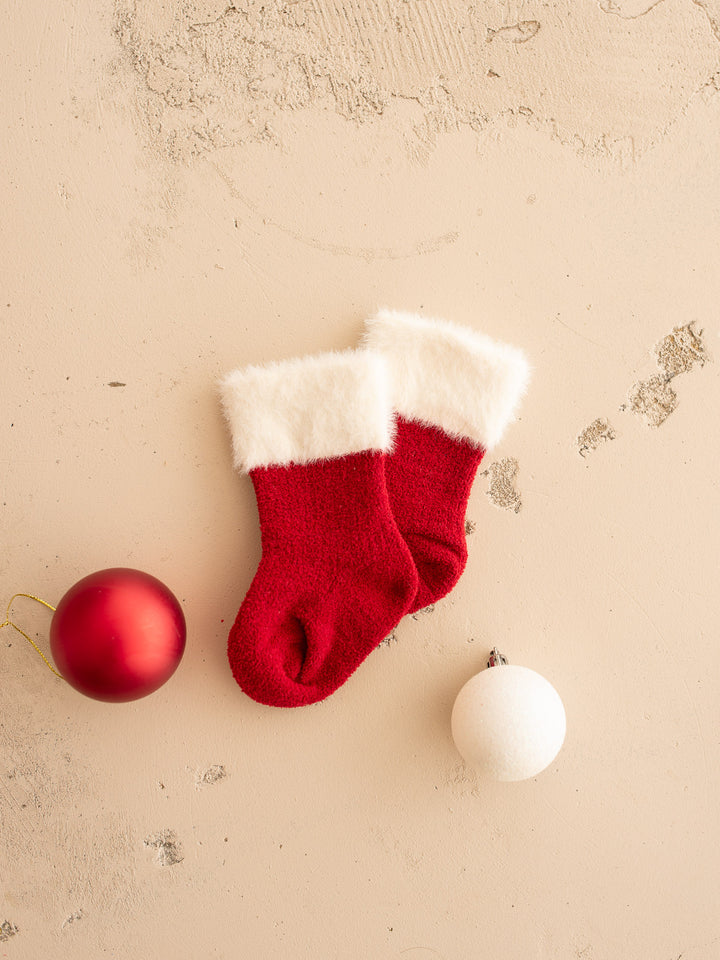 Santa Baby Socks - Red