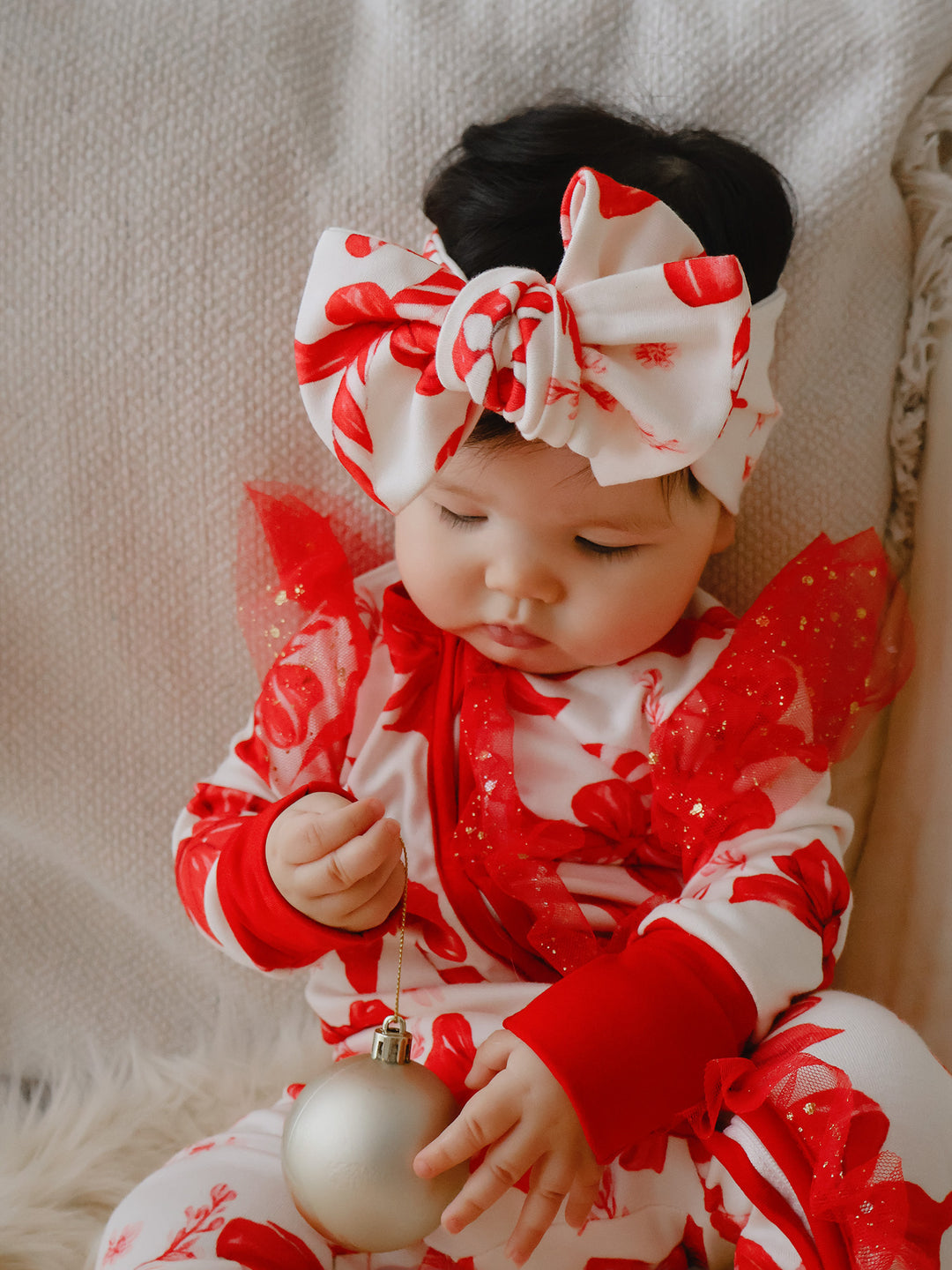Tis The Season – Candy Bow Onesie