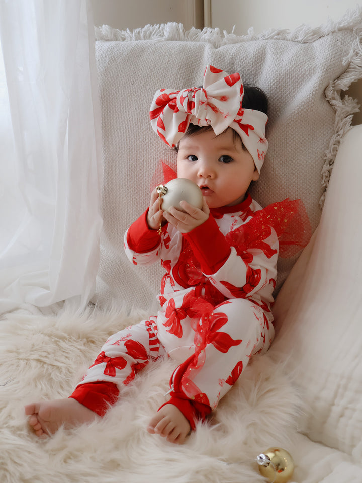 Tis The Season – Candy Bow Onesie