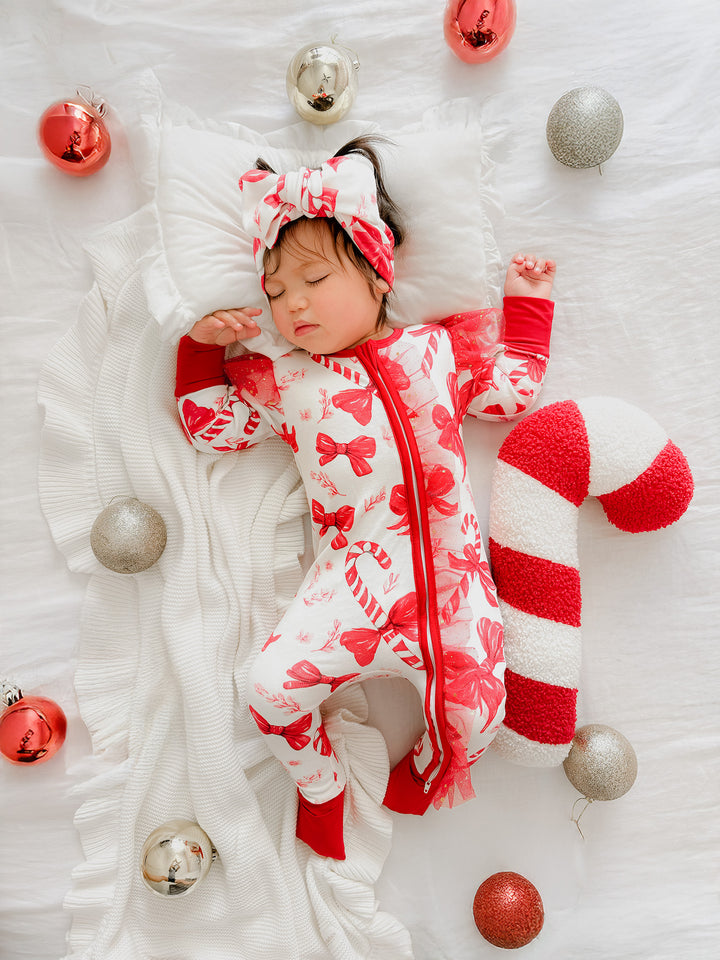 Tis The Season – Candy Bow Onesie