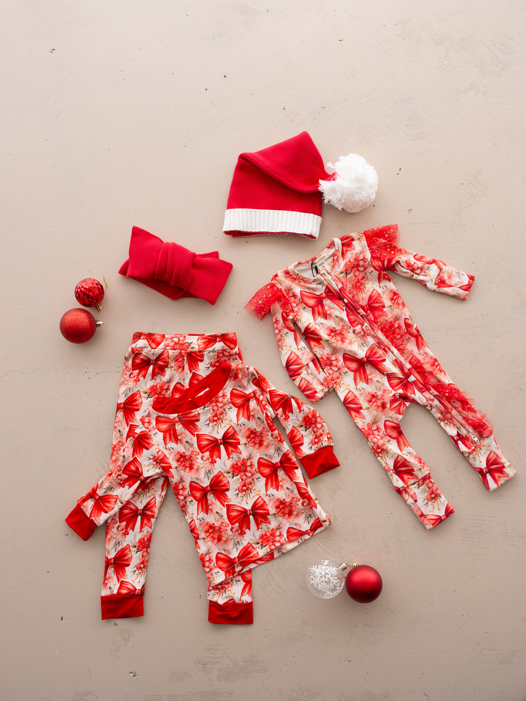 All I Wish PJ Set - Red Bow
