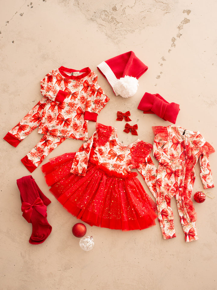 All I Wish PJ Set - Red Bow